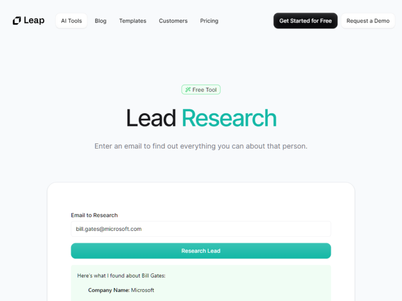 AI Lead Research